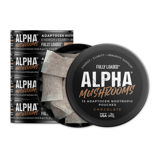 ALPHA Mushroom Adaptogen Pouches - Chocolate