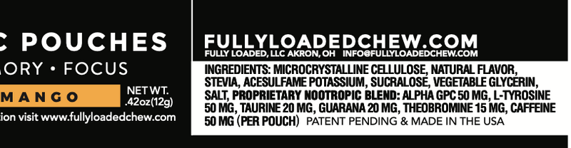 Load image into Gallery viewer, ALPHA Fuel - Mango Nootropic Energy Pouches