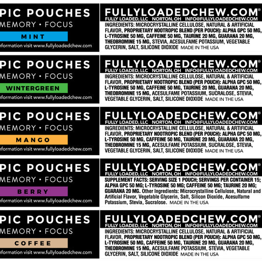 ALPHA Fuel Nootropic Energy Pouches