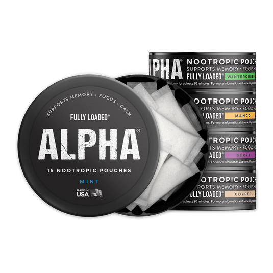 Alpha Nootropic Pouches Sampler Variety 5 Pack Bundle