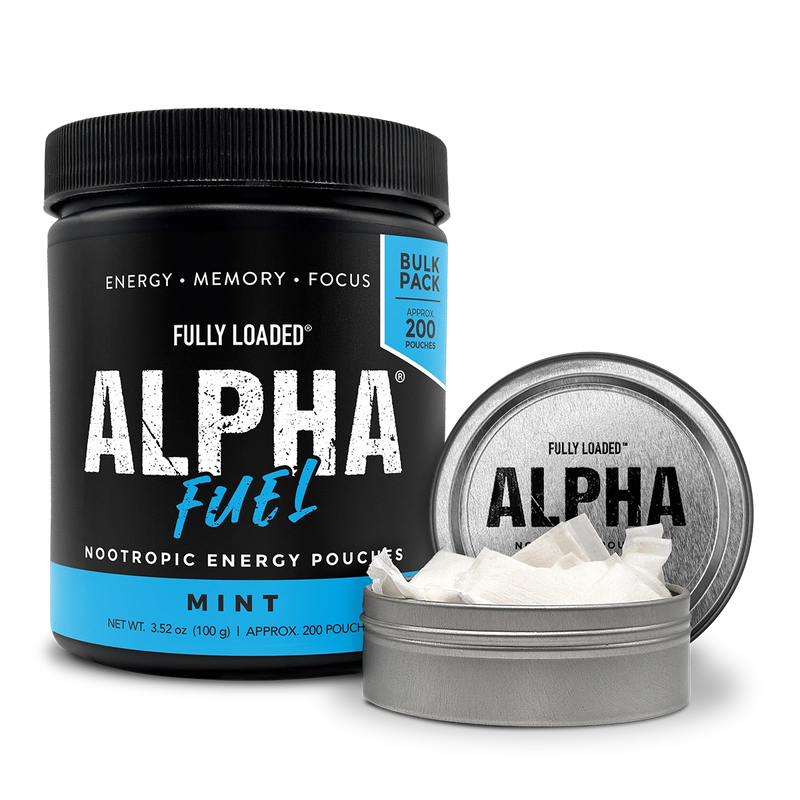 Load image into Gallery viewer, ALPHA Fuel Mint 200-pouch bulk tub with reusable tin
